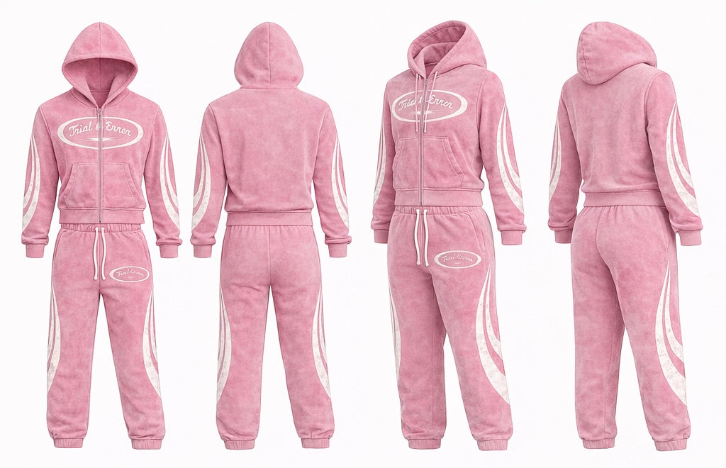 “Easter pink” T&E jogging suit